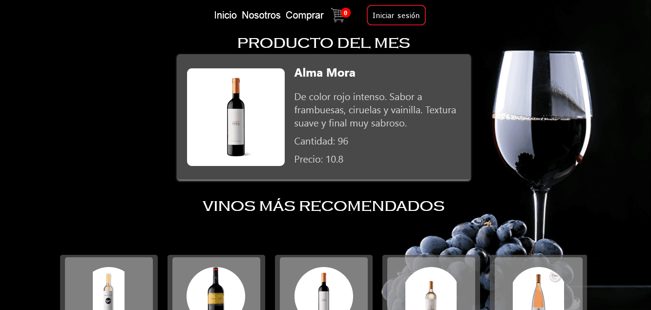 Sommeliers Web project preview